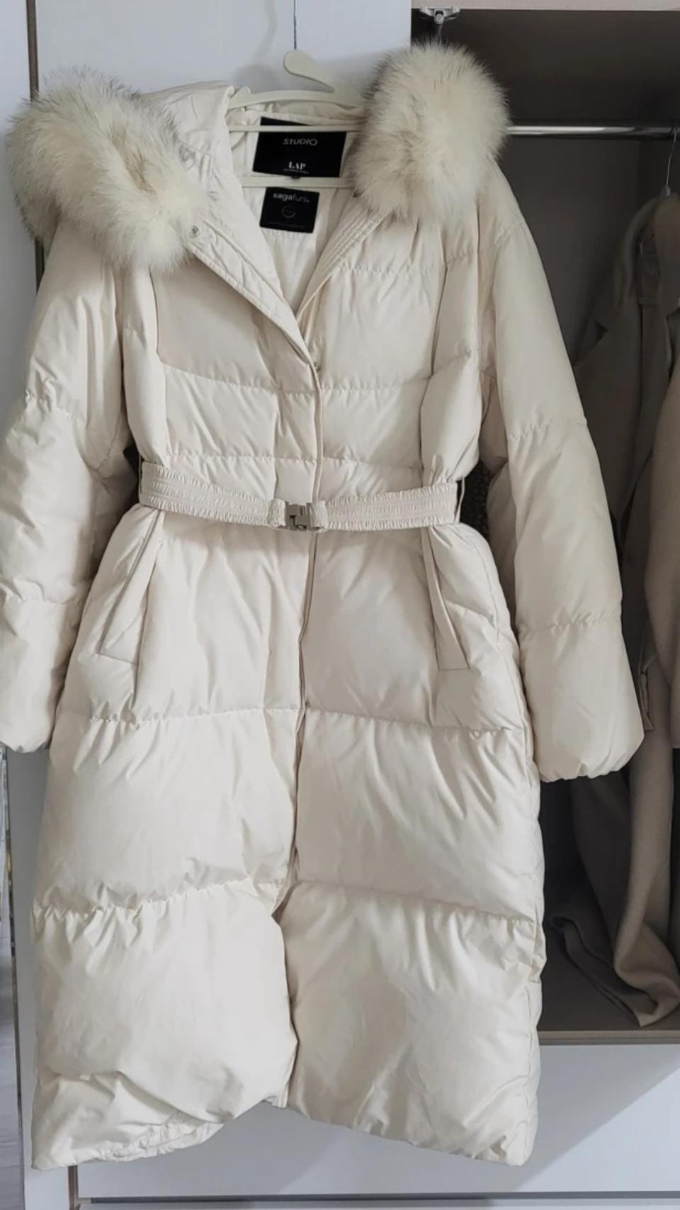 LAP 롱패딩 아이보리