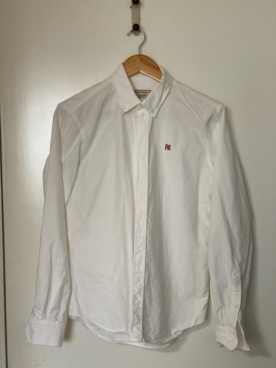 메종키츠네 폭스헤드 셔츠 38 화이트