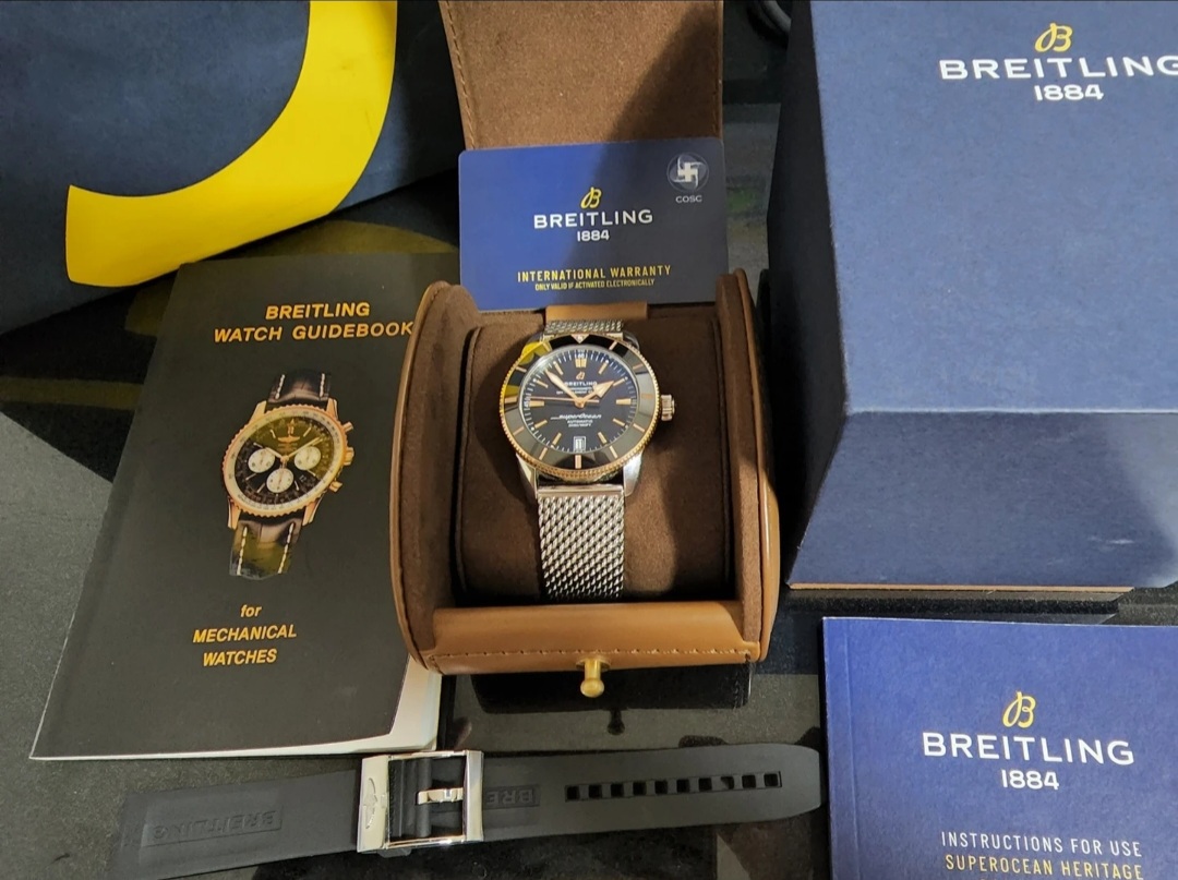 브라이틀링 슈퍼오션 헤리티지2 로즈골드 시계