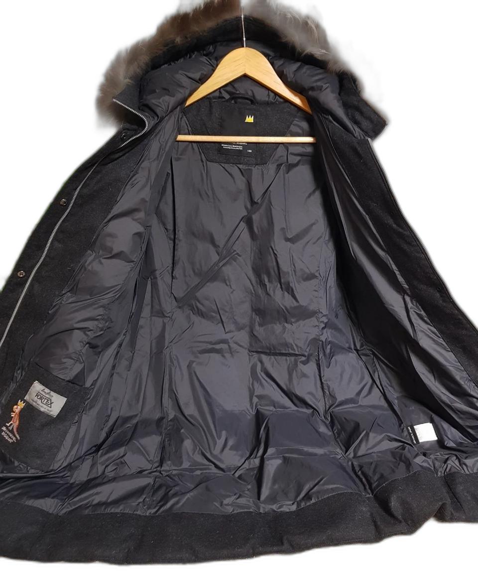 골프웨어 장미쉘바스키아 100 천연모피라쿤 구스다운패딩