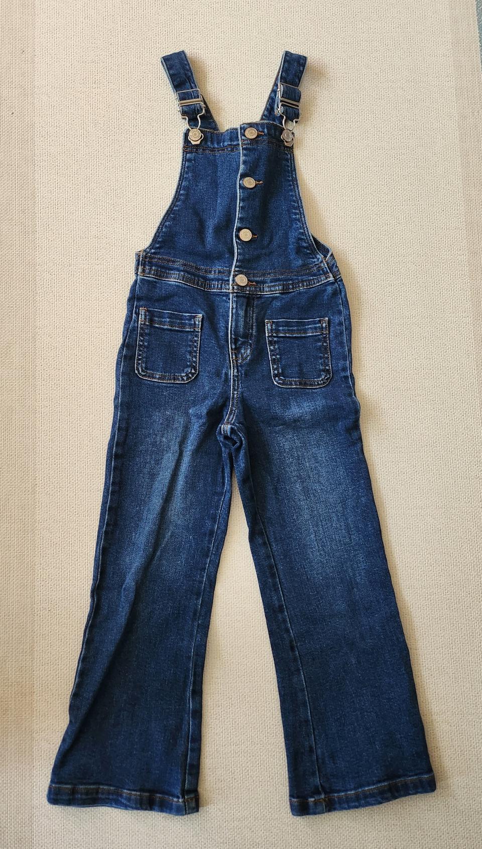 자라 키즈 여아 멜빵 청바지 7(122cm)