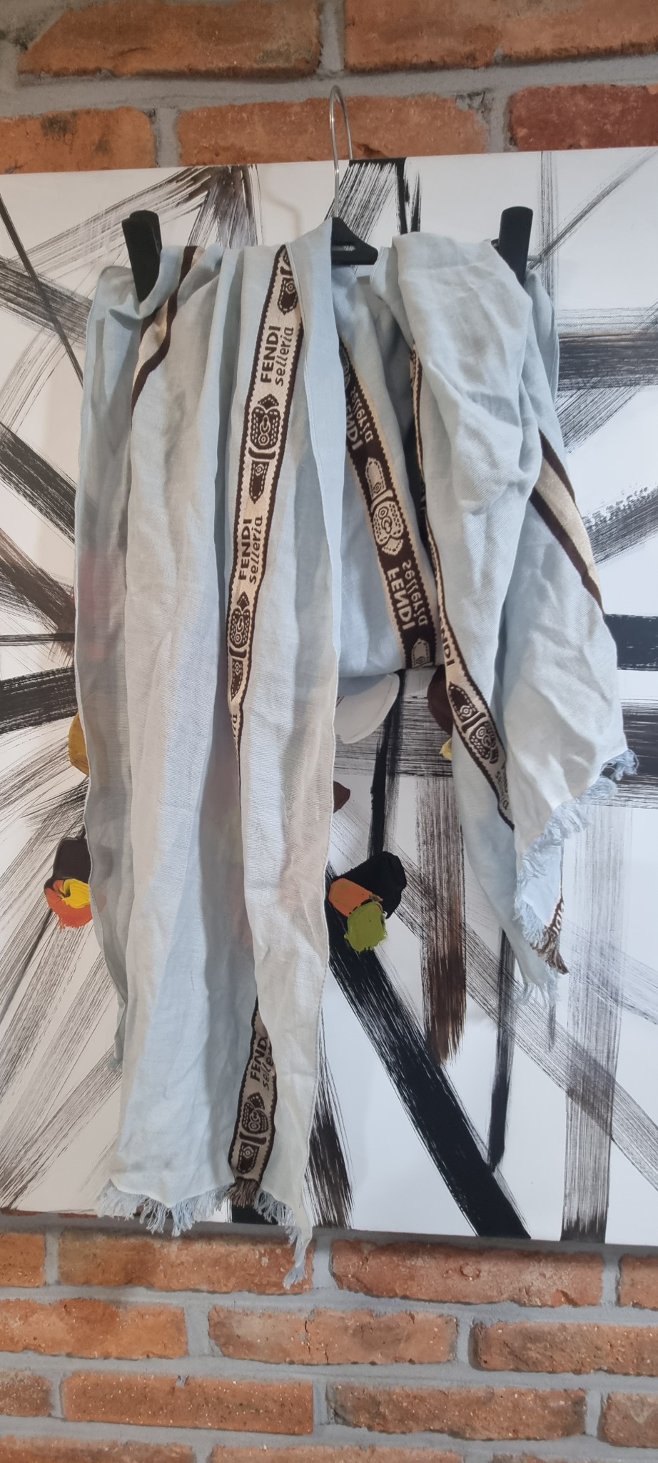 정품)펜디 실크스카프 (남녀공용)