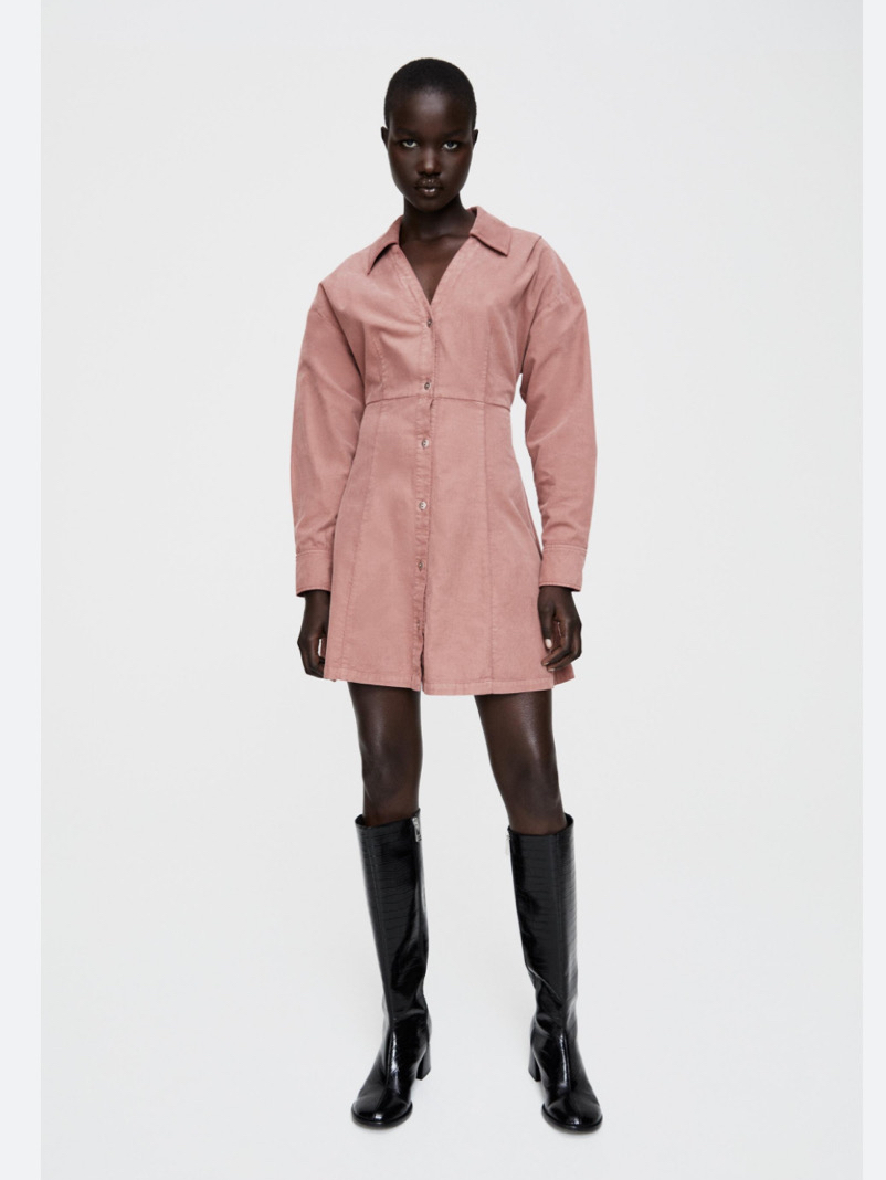 Zara 벨벳 미니원피스