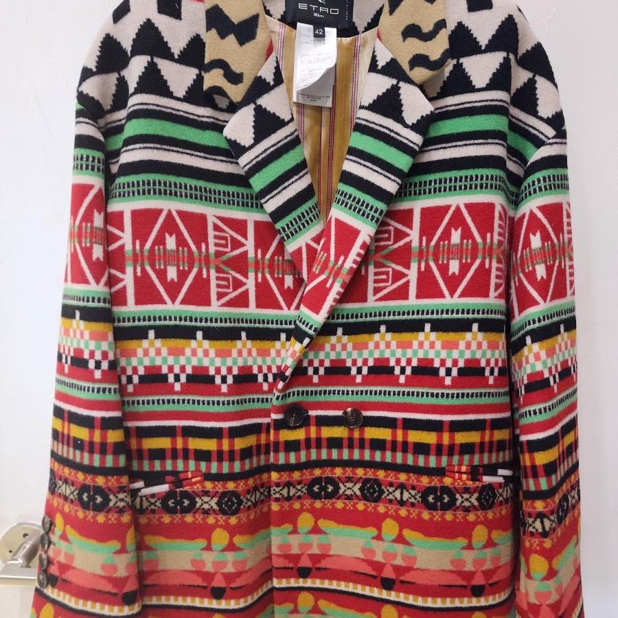 에트로 여성 멀티 프린팅 더블코트 42 새제품