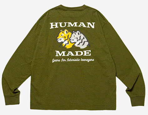Human Made (휴먼메이드 긴팔 티셔츠) - Olive