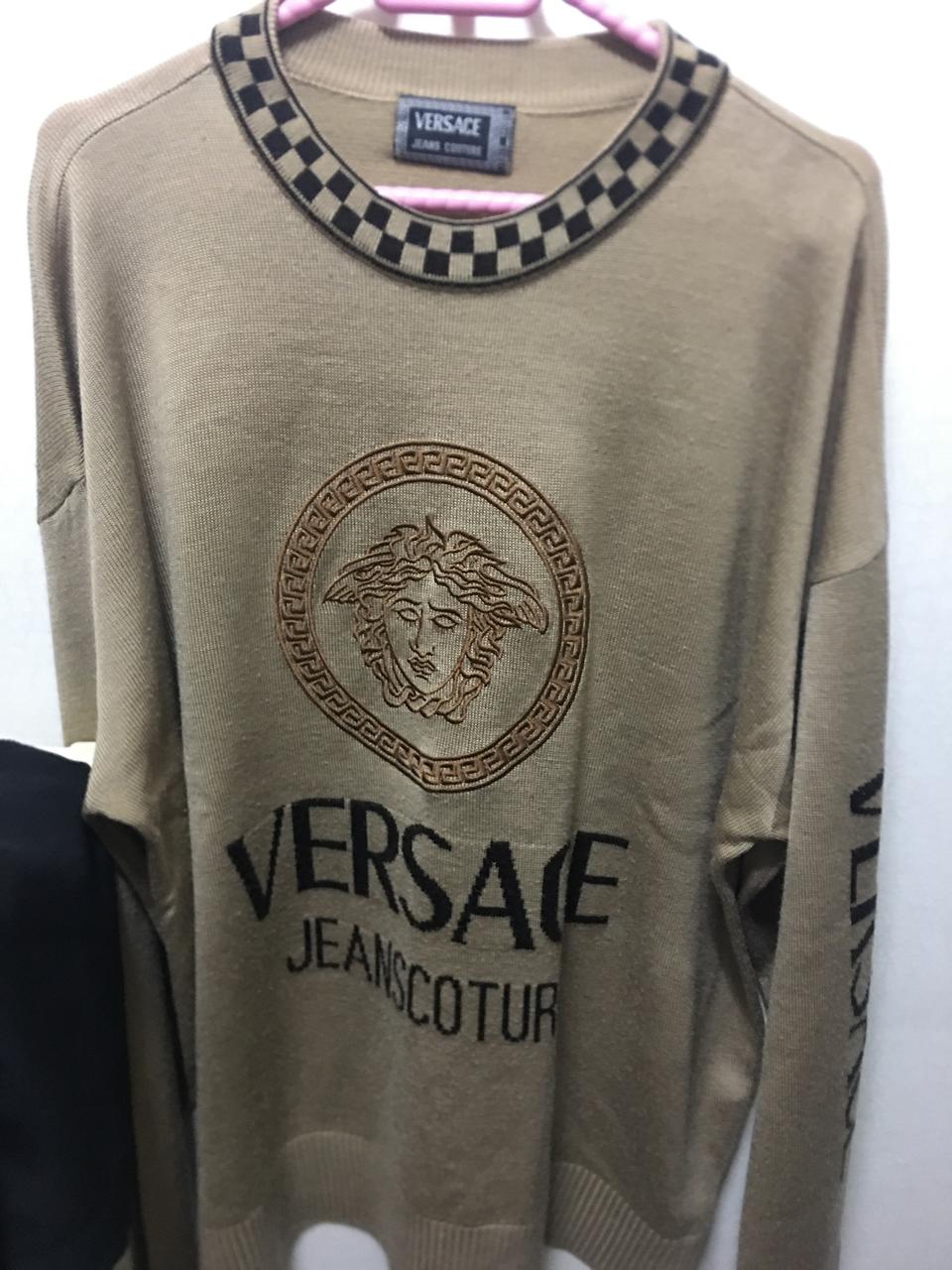 정품 베르사체 메두사 니트 실측100-105