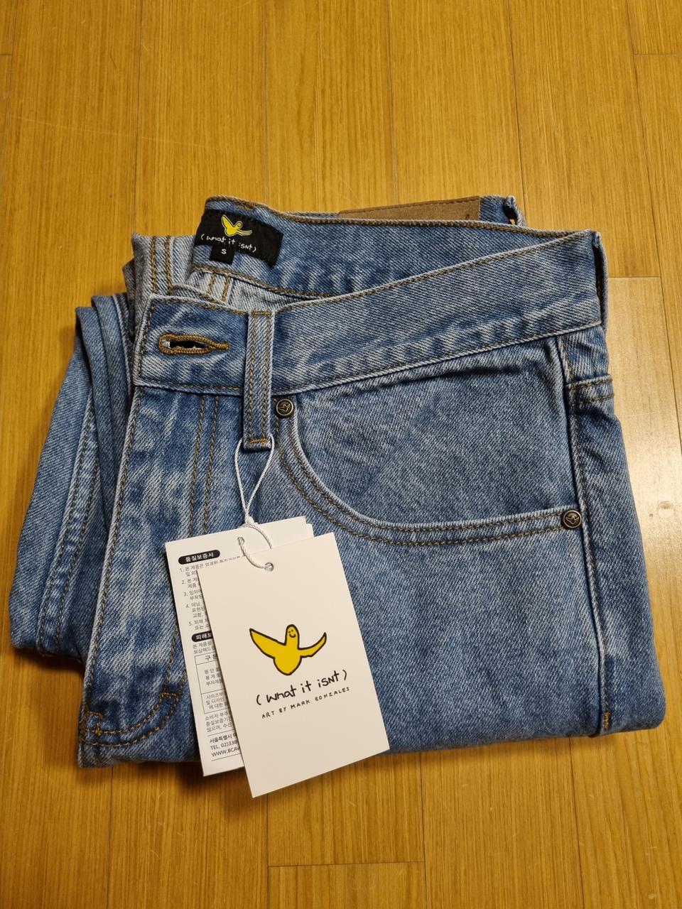 와릿이즌 공용 기본 일자 청바지.새상품