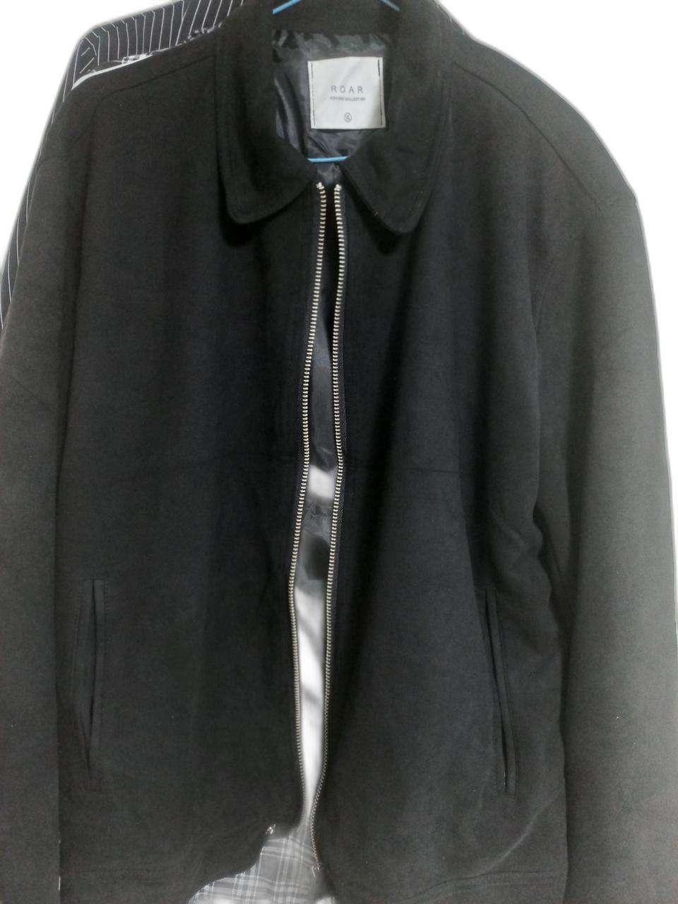 [ROAR]비건 싱글 스웨이드 자켓 블랙