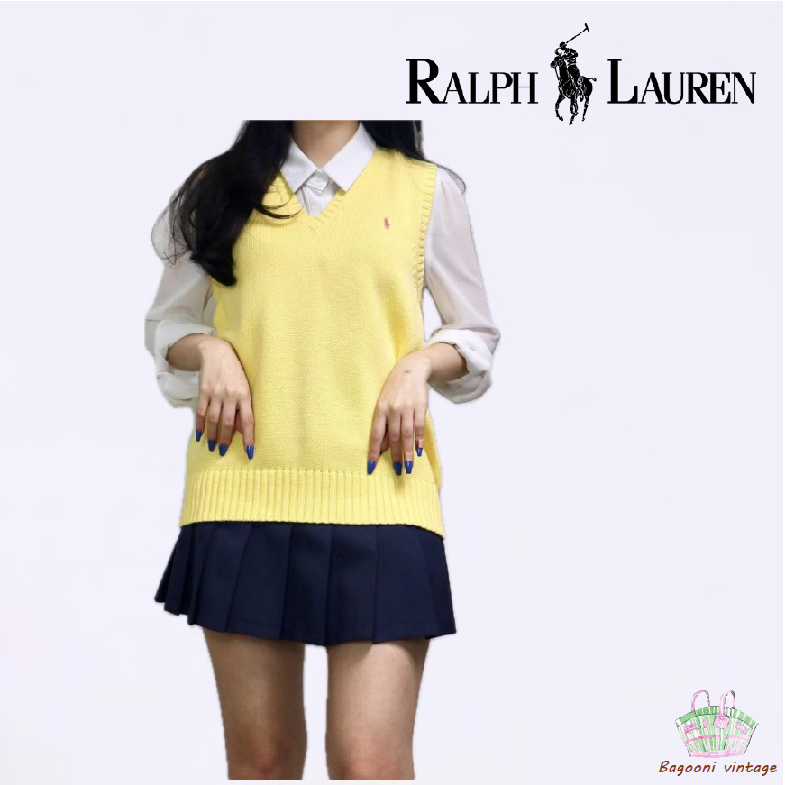 Ralph Lauren 핑크포니 니트 조끼
