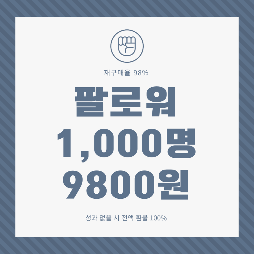 인스타그램 팔로워 늘려드립니다