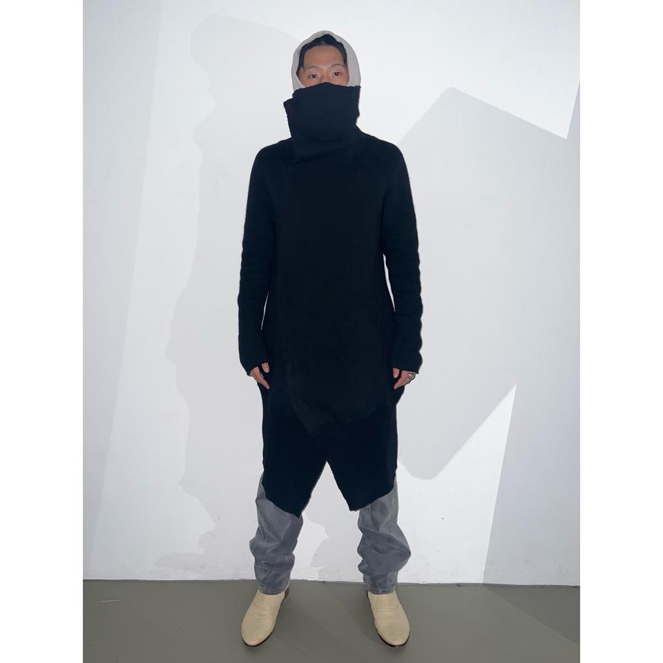 Nude:MM 하이넥 울 니트 코트