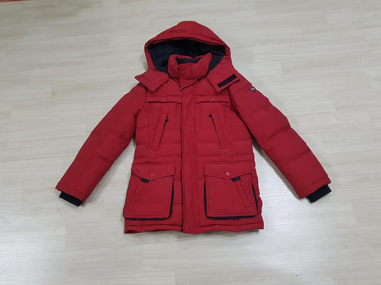 게스 정품 남성점퍼 오리털패딩 사이즈 95 상태굿