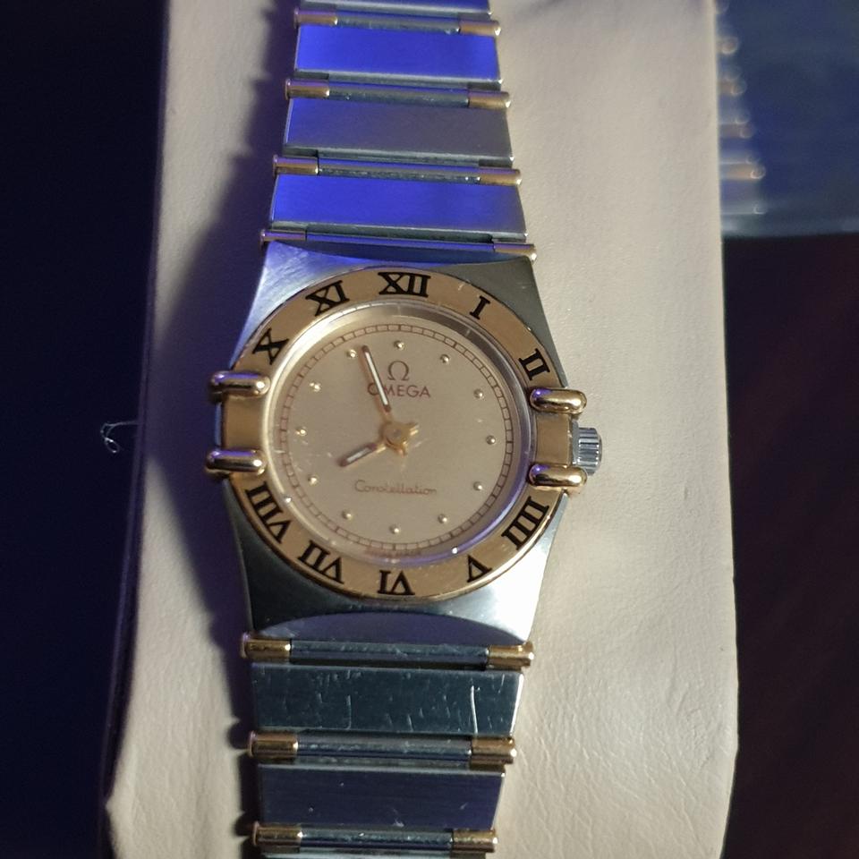 오메가  컨스틸레이션 18K골드콤비 여성시계