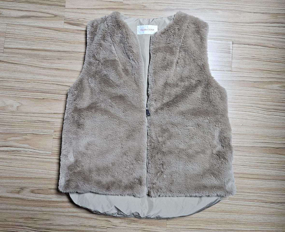 soup 패딩 털조끼