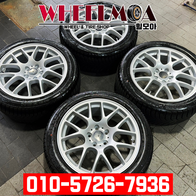 18인치 BBS CHR.st 실버림폴리쉬 신품휠 & 중고 스노우타이어