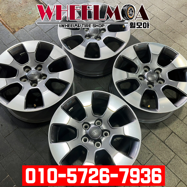 [중고] 18인치 지프 랭글러 JL 오버랜드 건메탈폴리쉬 순정휠