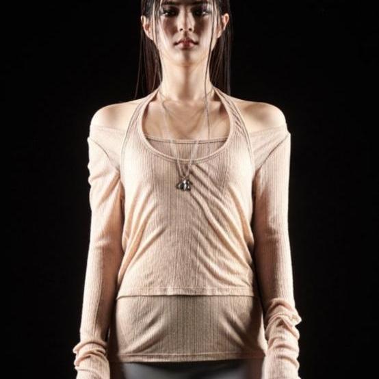 leey 엘이이와이 레이어드 홀터탑 베이지 (보헤미안서울 오호스 애즈온