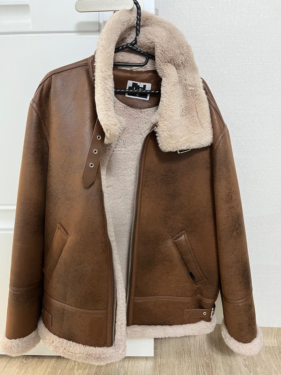 레프트서울 에비에이터 B-3 무스탕 자켓 [브라운]