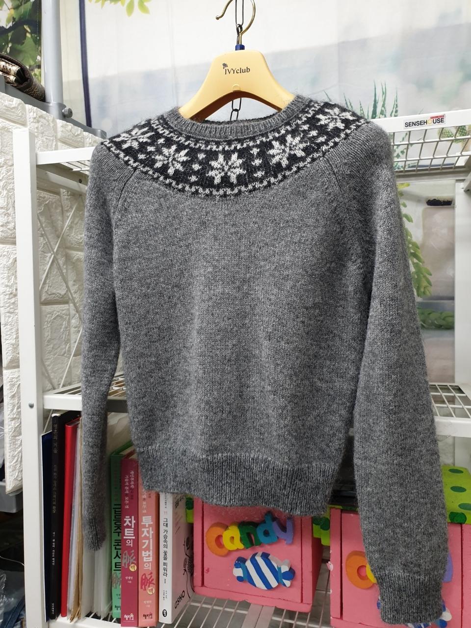 입생로랑 명품 여성니트 스웨터 44 페어 아일 모 헤어 울 WF66