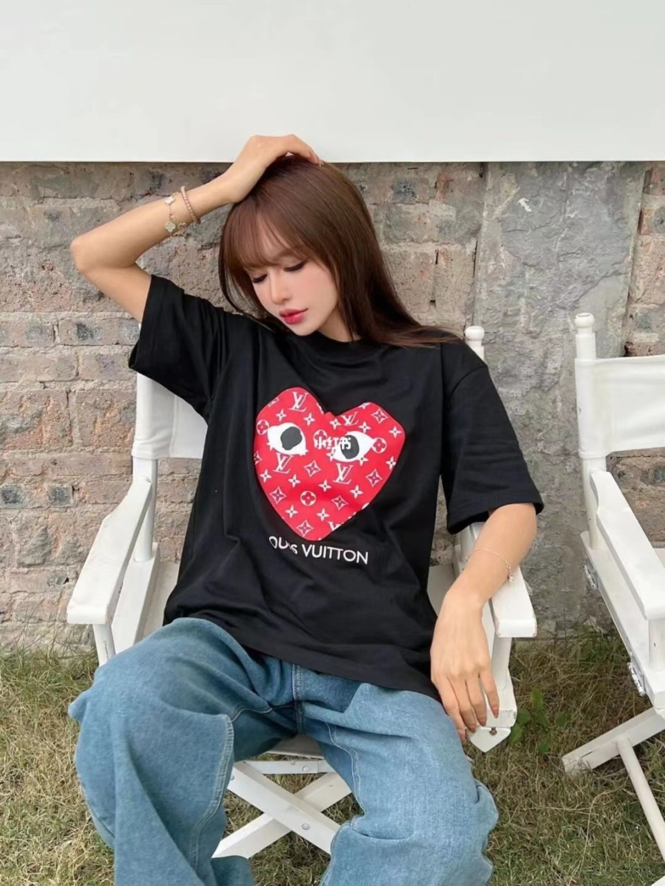 새상품) 여성 루이비통 반팔티 40,000원 판매해요~!