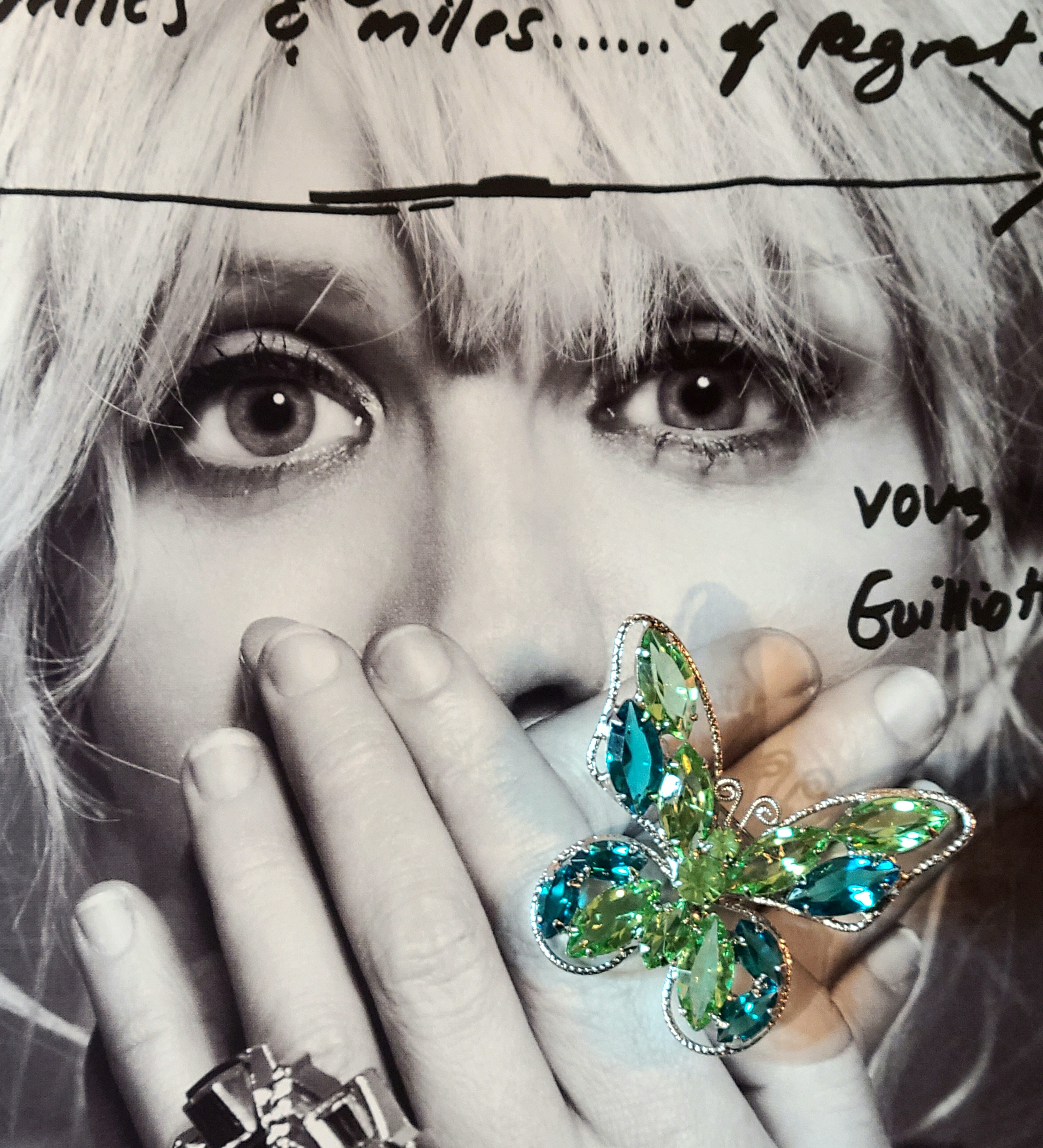 [중고] 빈티지줄리아나 나비 브로치