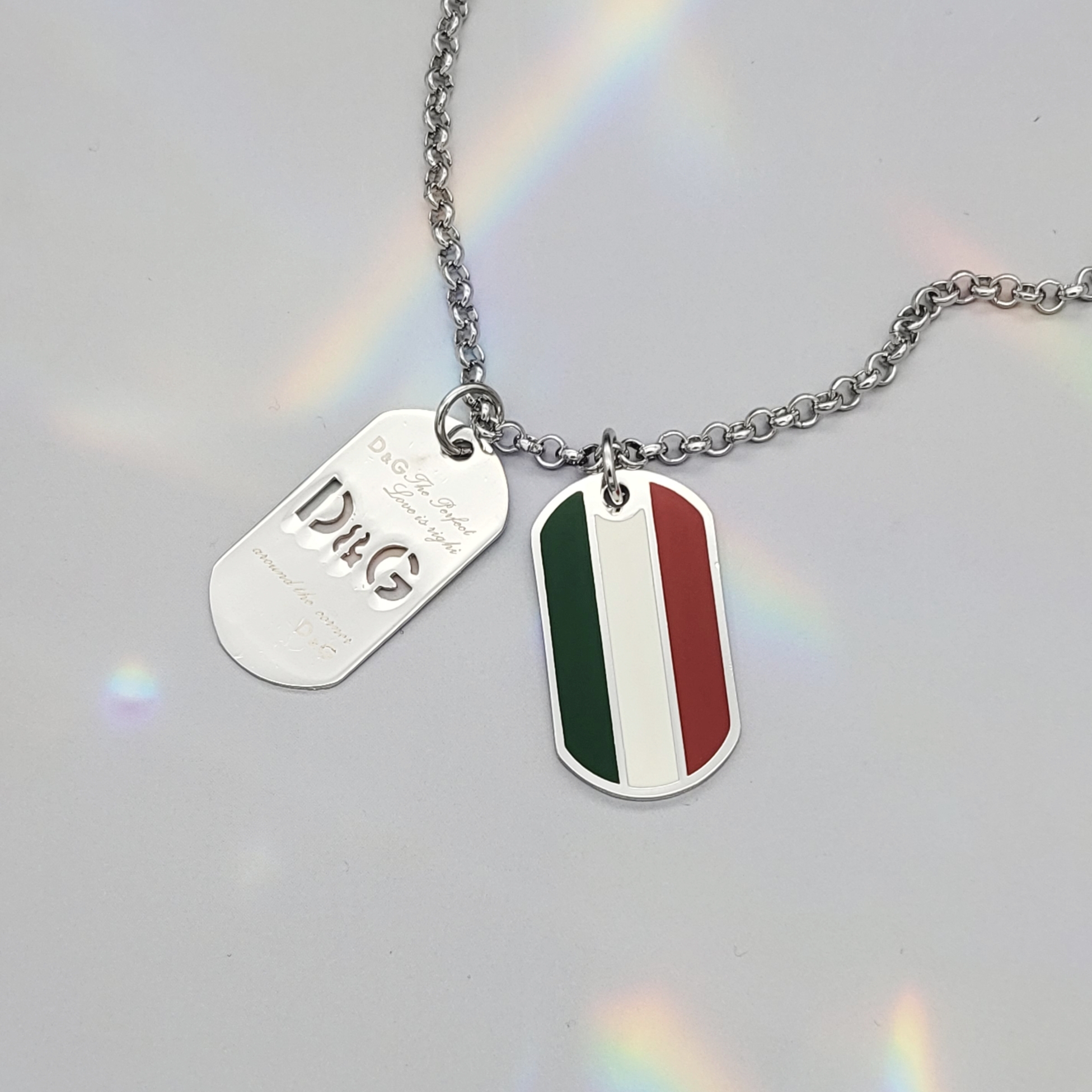 [중고] 빈티지D&G 더블 플레이트 목걸이