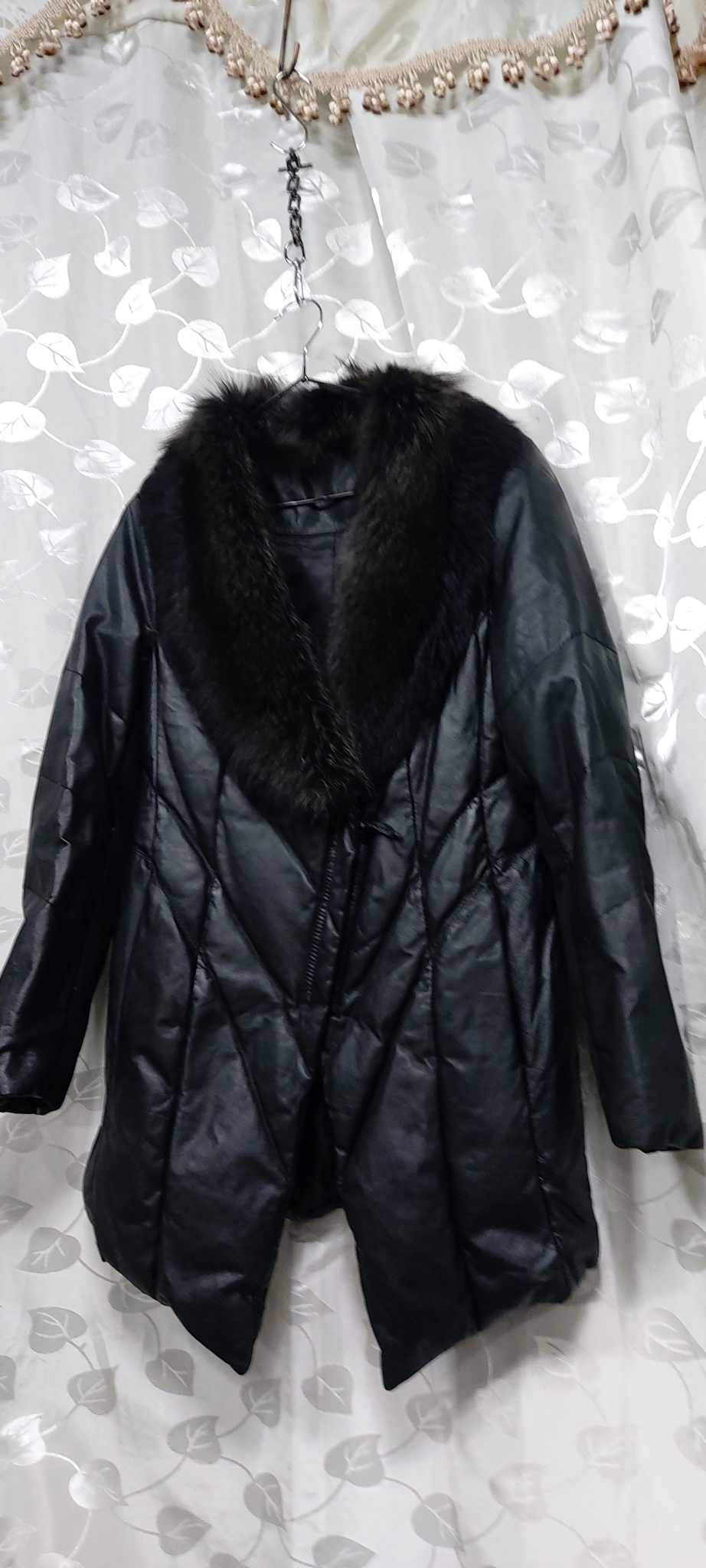 양가죽 구스 폭스카라 자켓