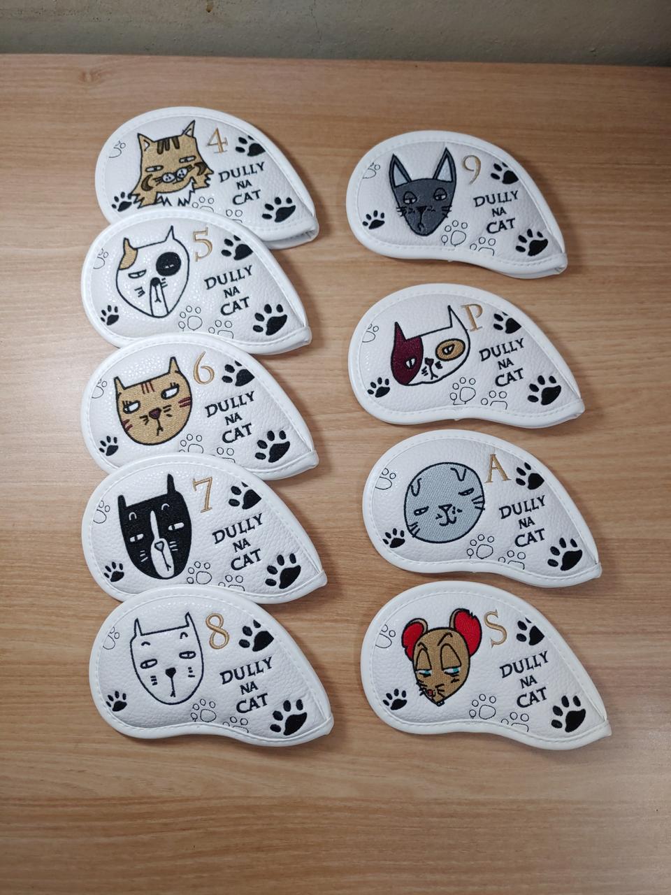 (새상품) CAT 고양이 자수 아이언 커버 세트