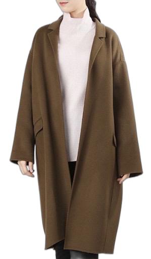 나이스클랍 핸드메이드 코트(루즈핏, 55, 캐시5%+울95%)