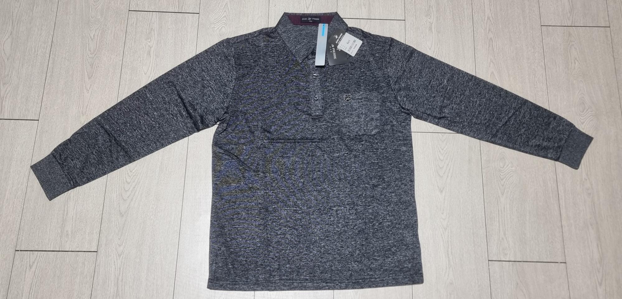 쟌피엘 긴팔카라티 멜란지차콜 100 (새상품)