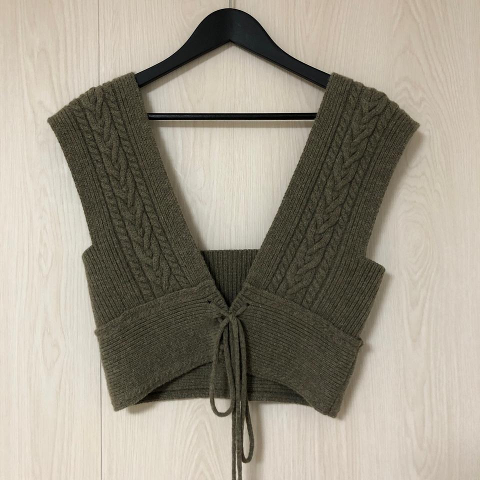 꽈배기 니트 베스트