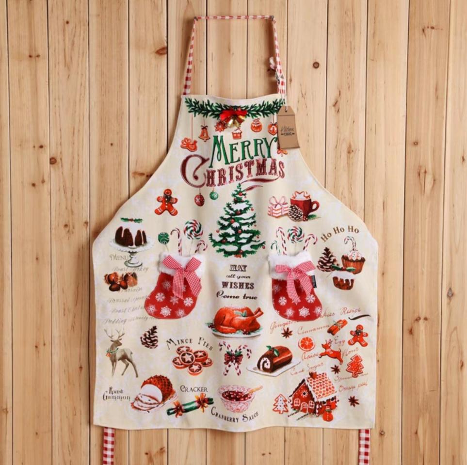 새상품)크리스마스 앞치마 성탄절 이벤트 원피스 앞치마