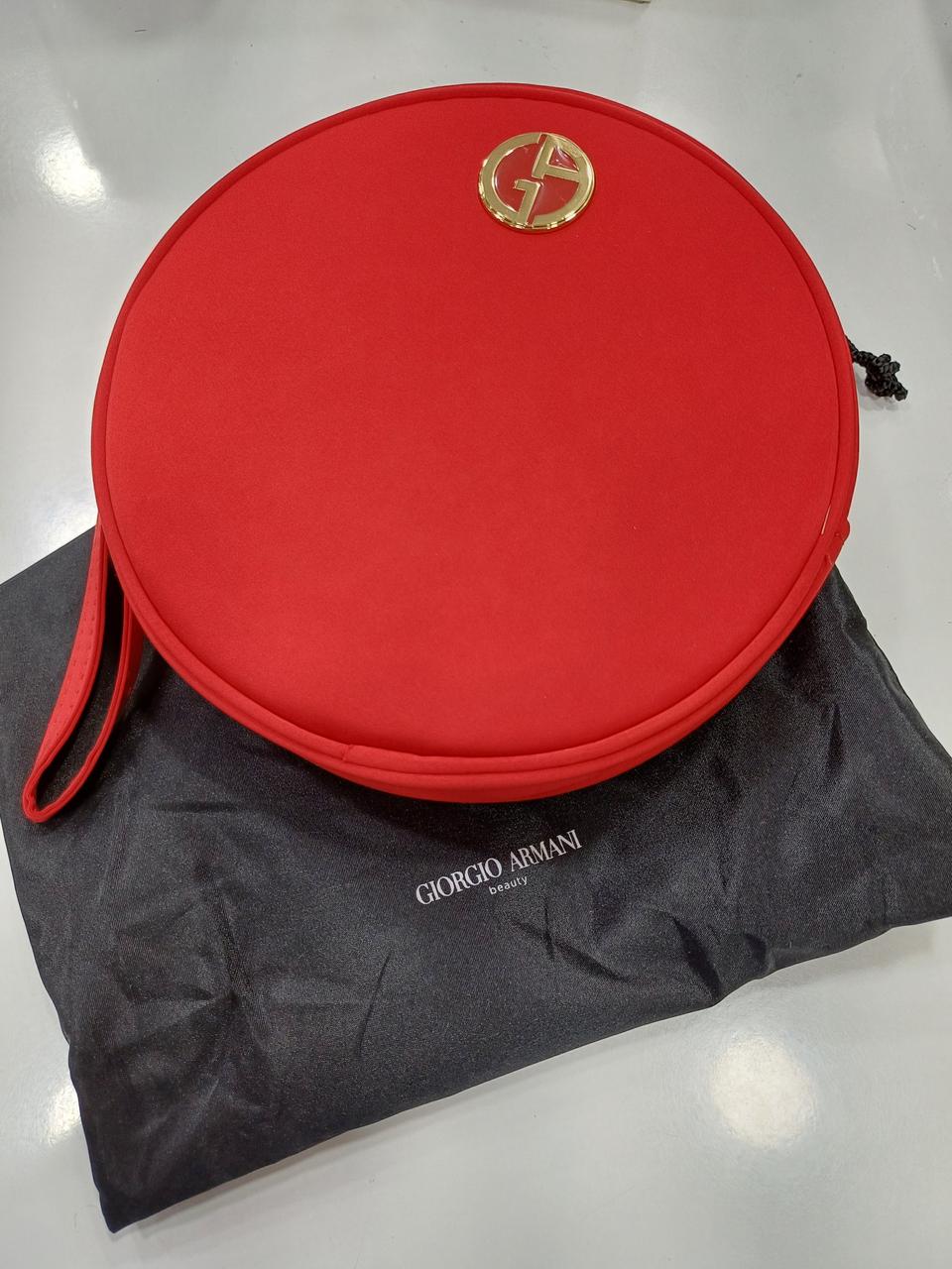 아르마니 레드 원형 파우치