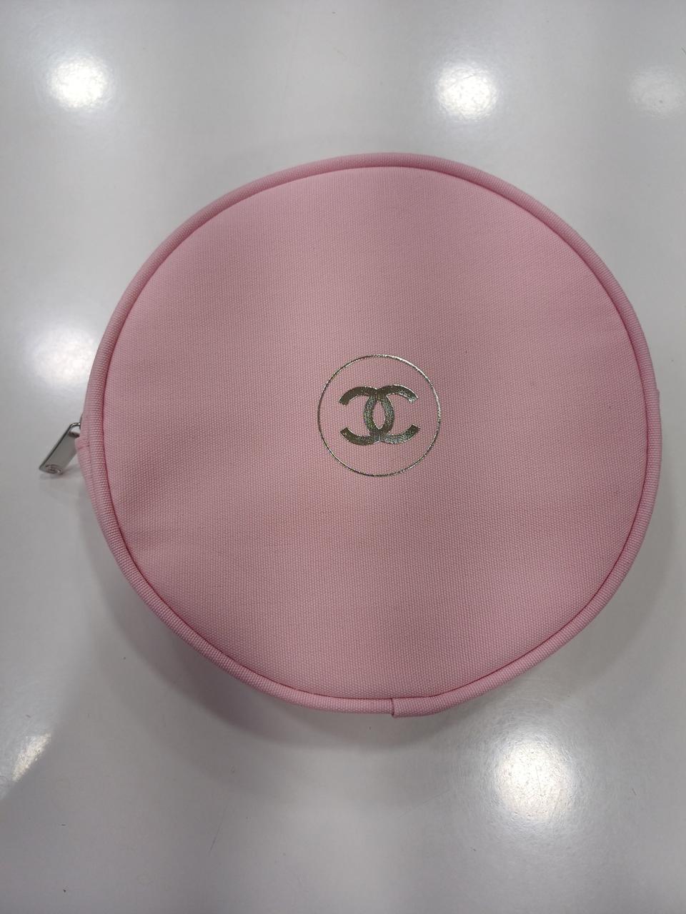 샤넬 핑크 원형 파우치