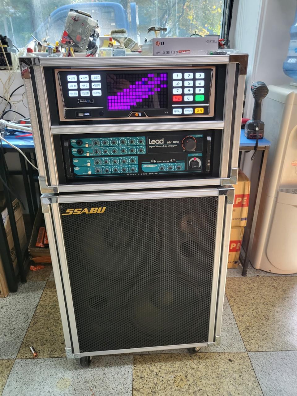 69만원 1대 한정 태진 이동형 노래방기기 세트 판매