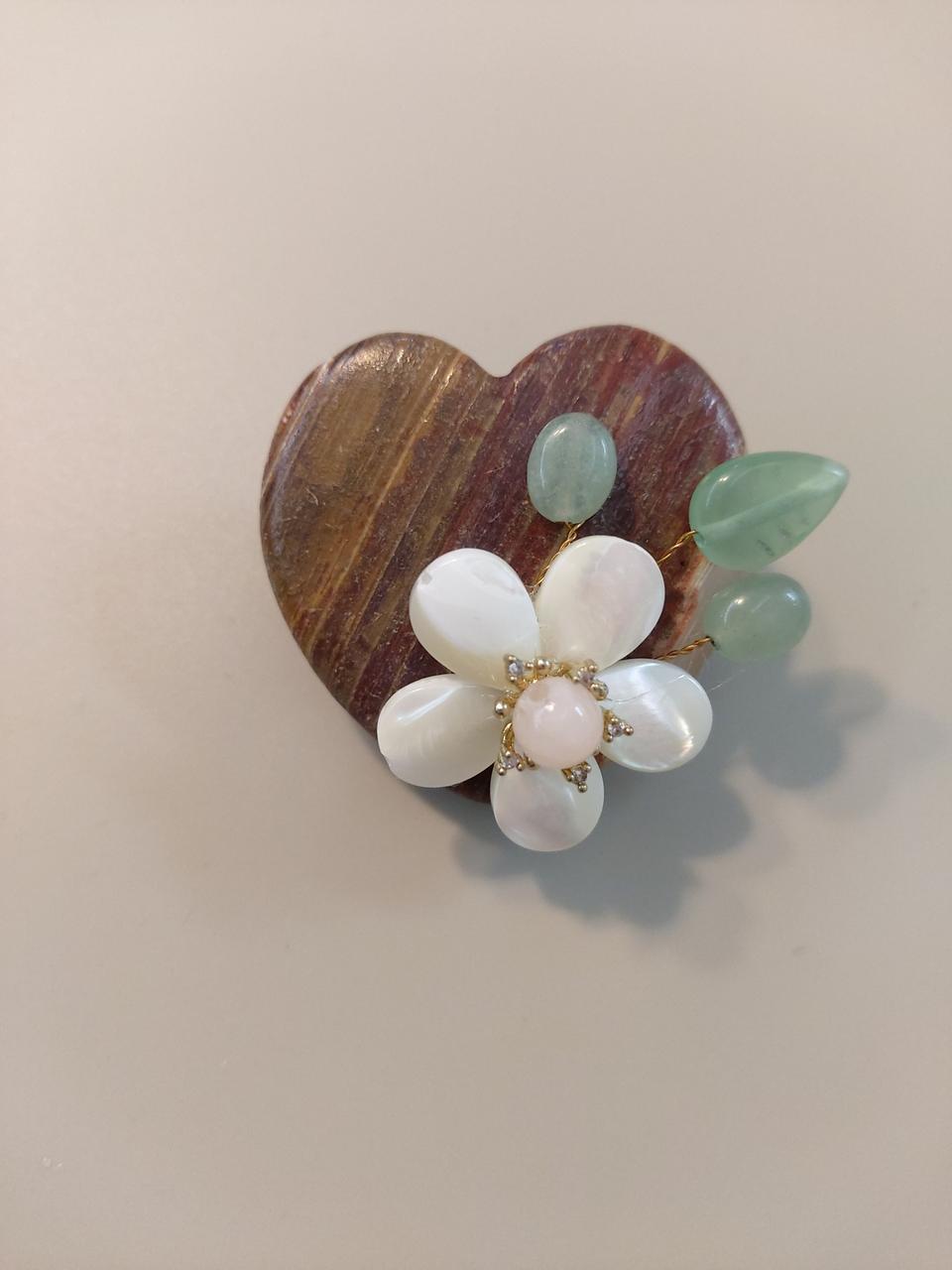 하트원석 브로치 새상품