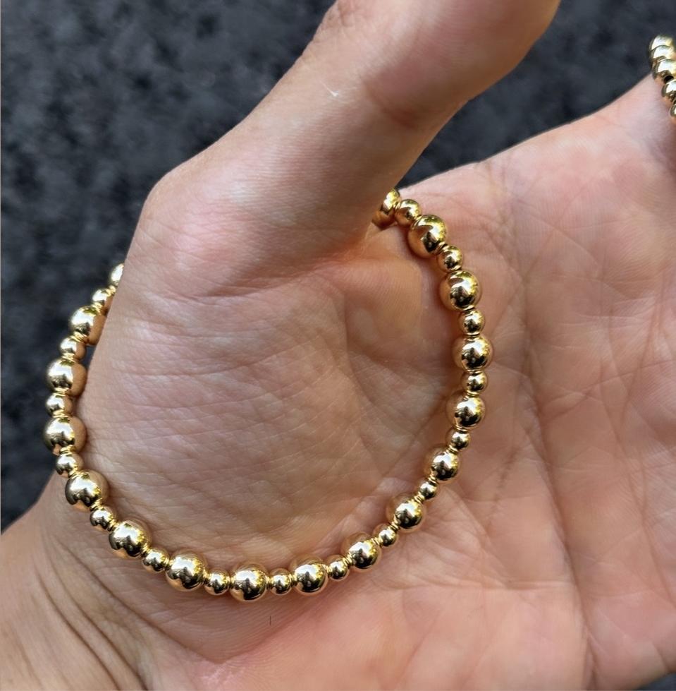 14k gold filled 믹스 볼 팔찌(무료배송)(남녀공용)