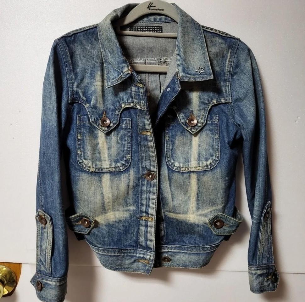 87 ) 빈티지 크롭청자켓s 편집샵59000