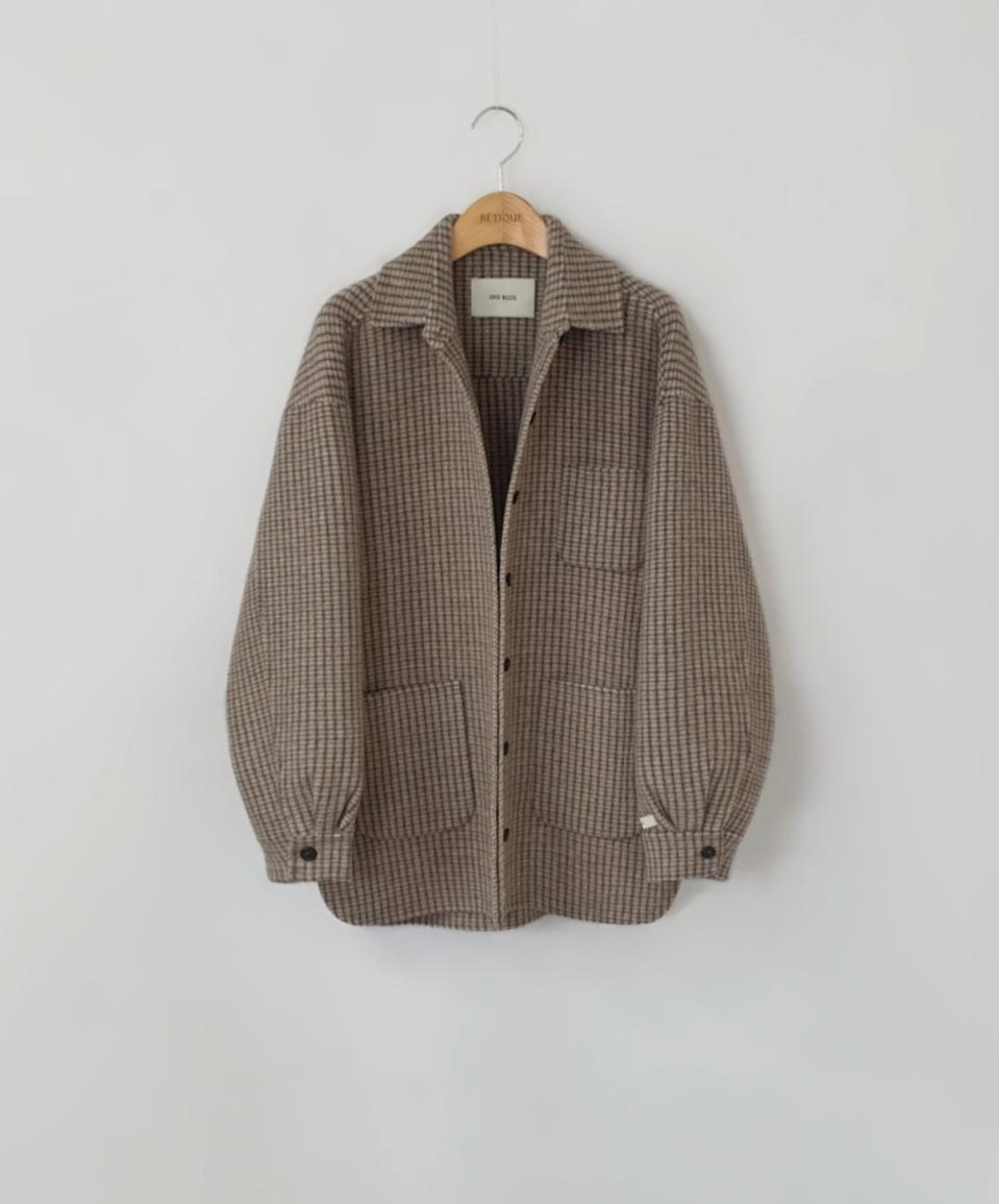 25만원대 울90% 핸드메이드 코트 / 체크 핸메 새상품