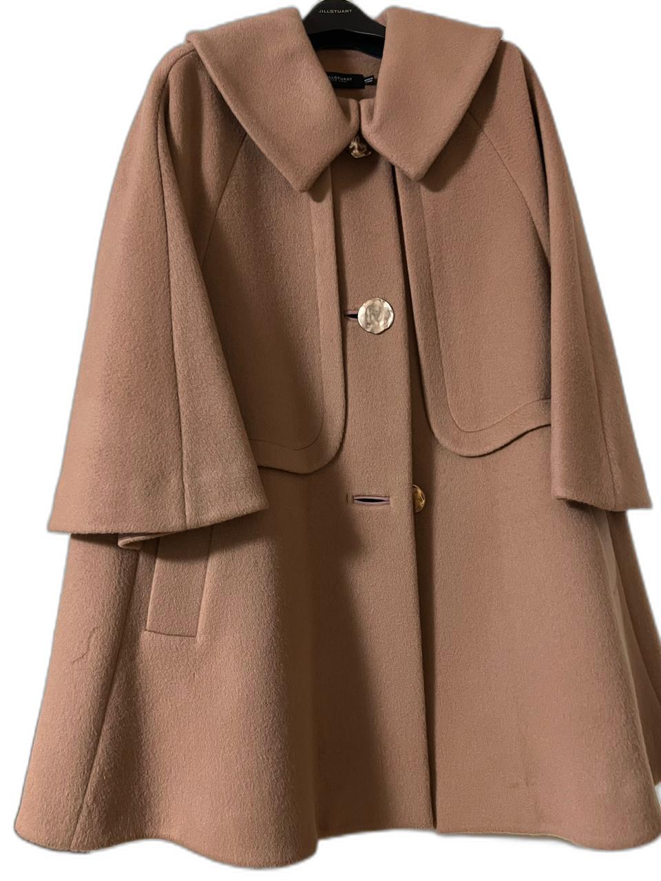(흑기사 신세경코트) 질스튜어트뉴욕 베이지 빅버튼 울혼방 하프코