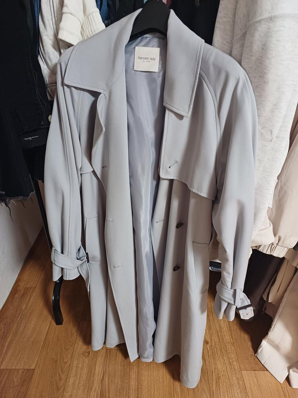 케네스레이디 트렌치코트 소라색 55사이즈