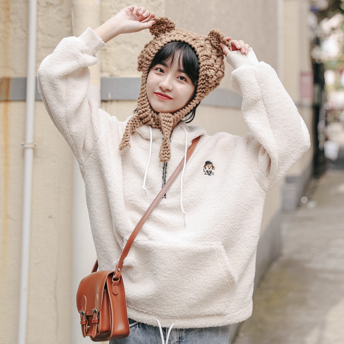 (새상품) 뽀글이 후드티