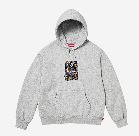 Supreme Hooded 23FW (슈프림 후드 헤더그레이, M사이즈)