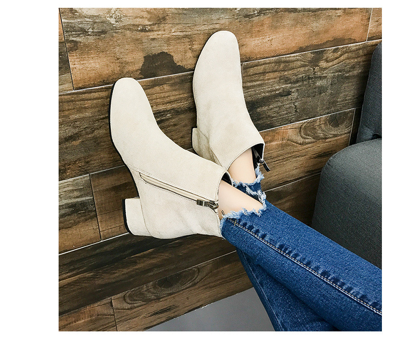 (새상품)앵클 반부츠 지퍼