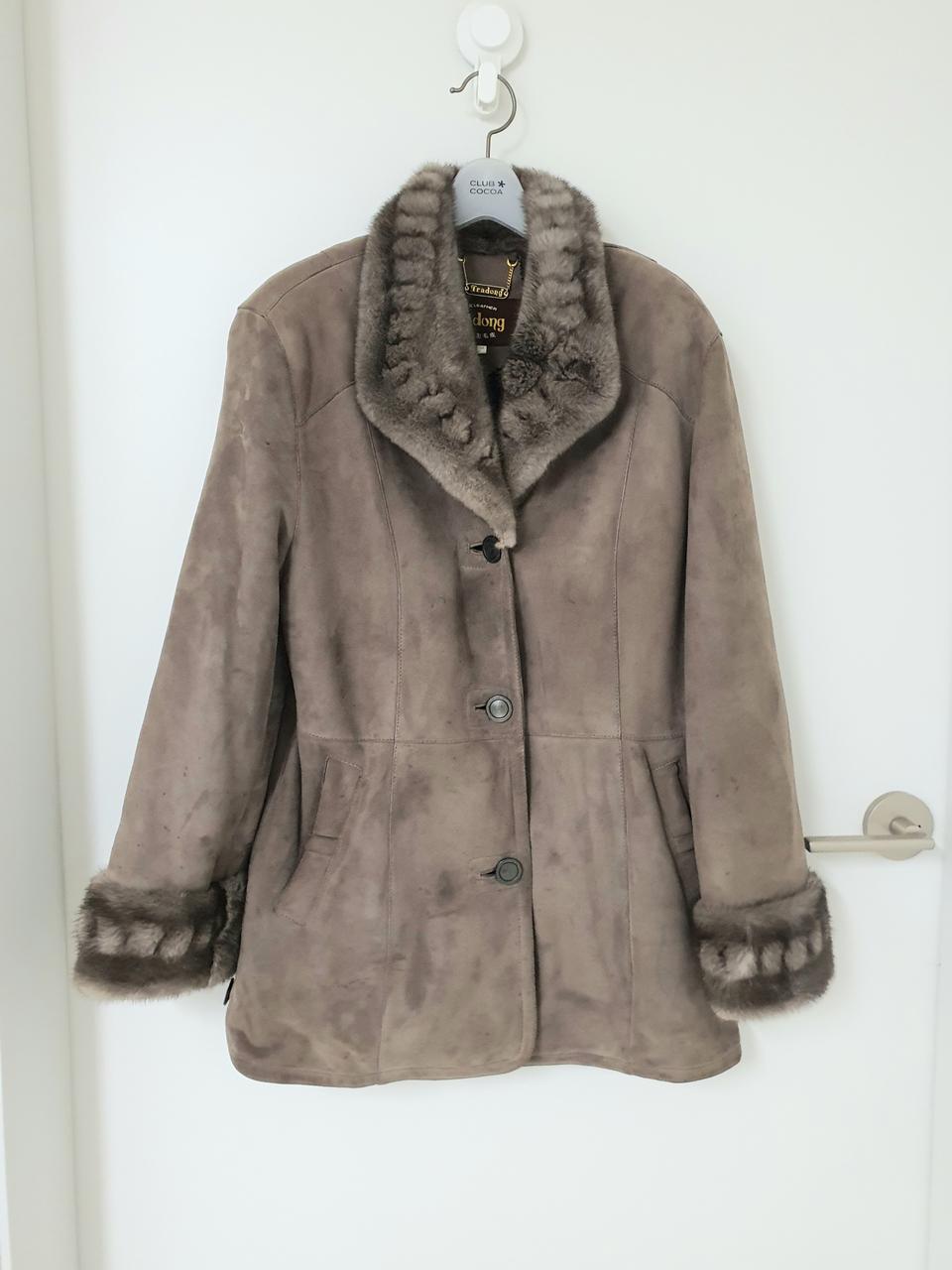 밍크+무스탕(양가죽) 하프기장 ㅡ66