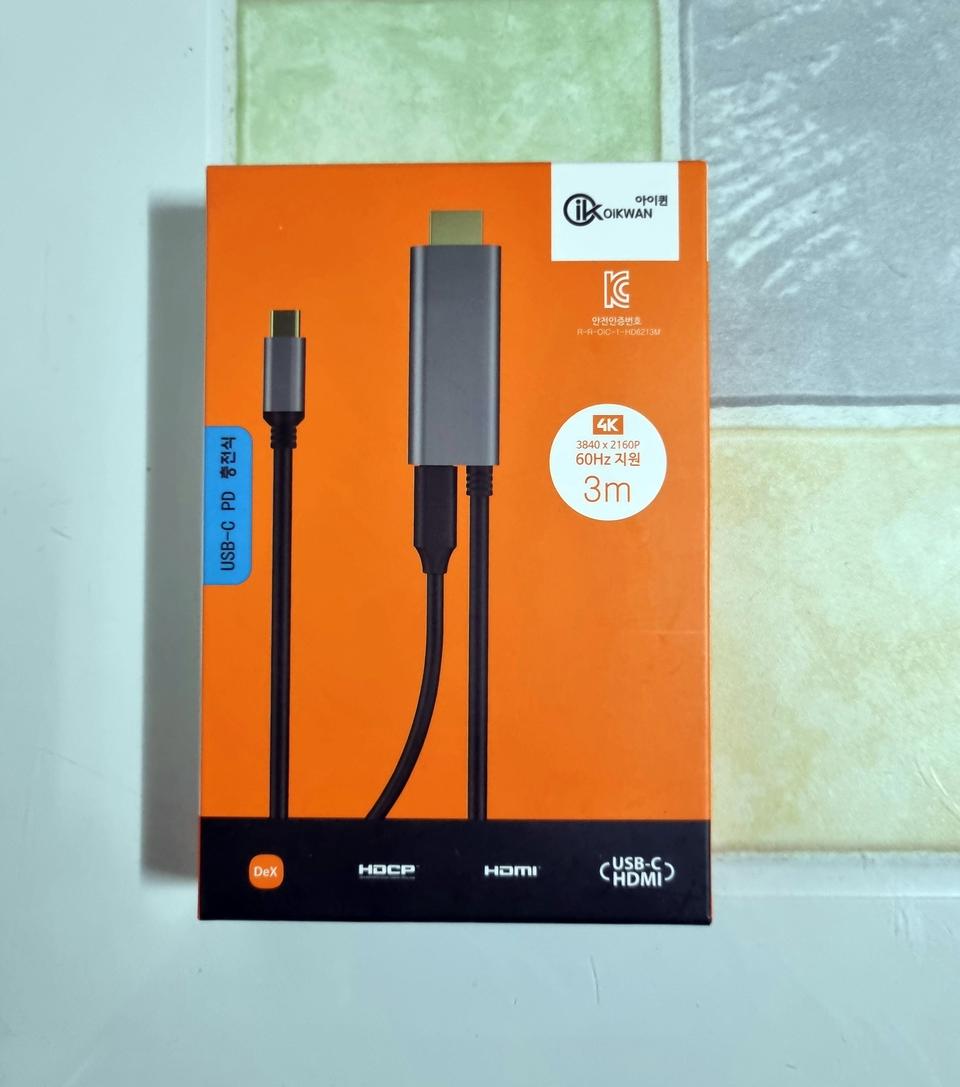 usb-c to hdmi 케이블(4K 60hz)미개봉 새상품(반값택배)