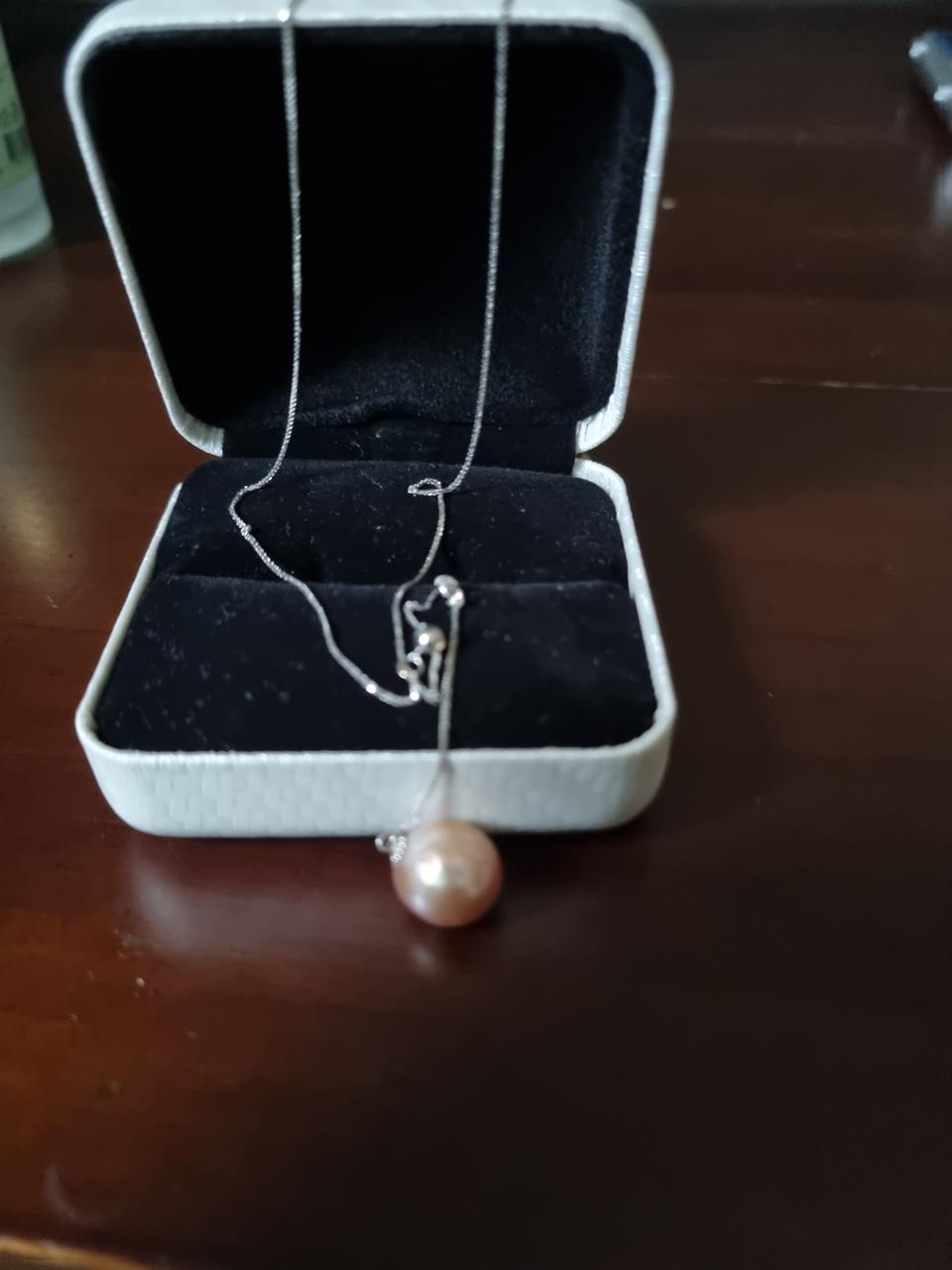 18k 화이트골드 Y진주 목걸이