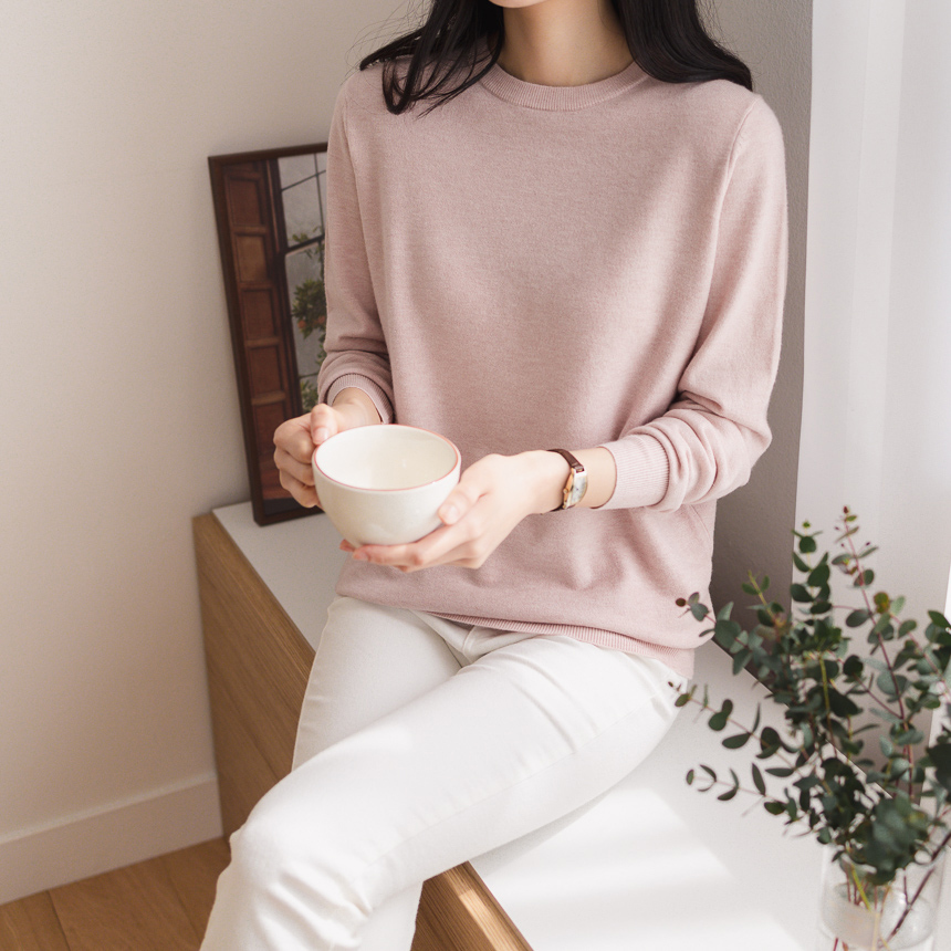 데일리 라운드 기본 니트/ 20컬러 이상