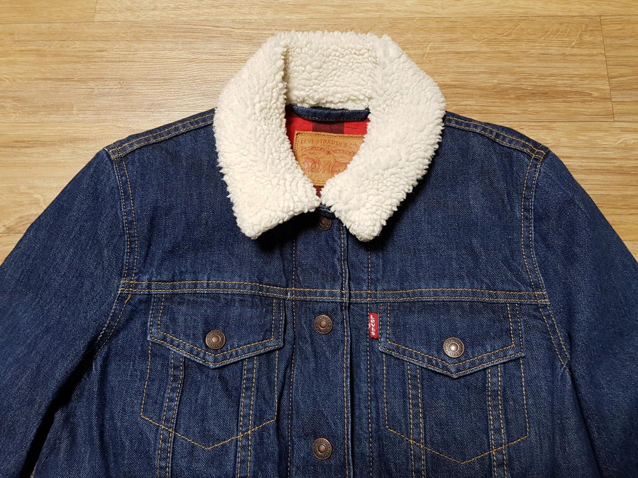 리바이스 데님 패딩 자켓 청자켓