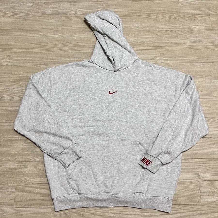 나이키 멜란지 그레이 후드티 L